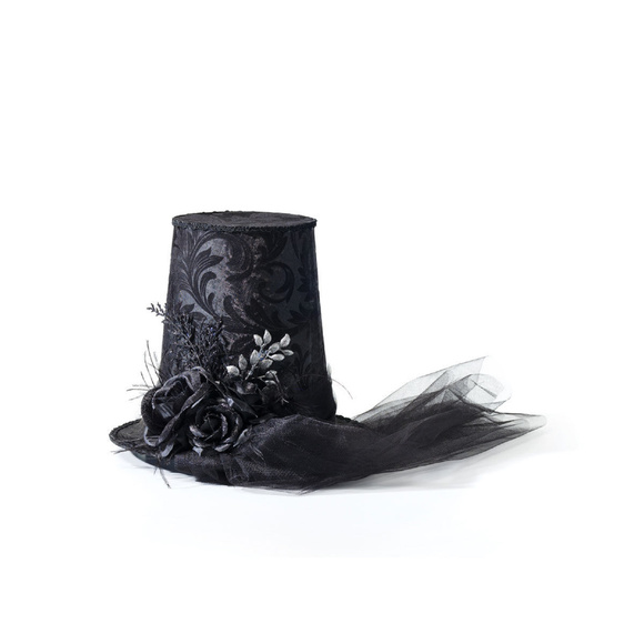 Halloween Black Damask Tapered Top Riding Hat NEW - Picture 3 of 3